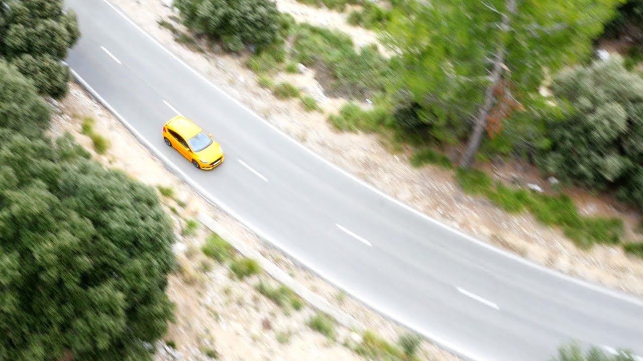 Ford Focus ST Drives along the MA10 Mountain Road, Mallorca