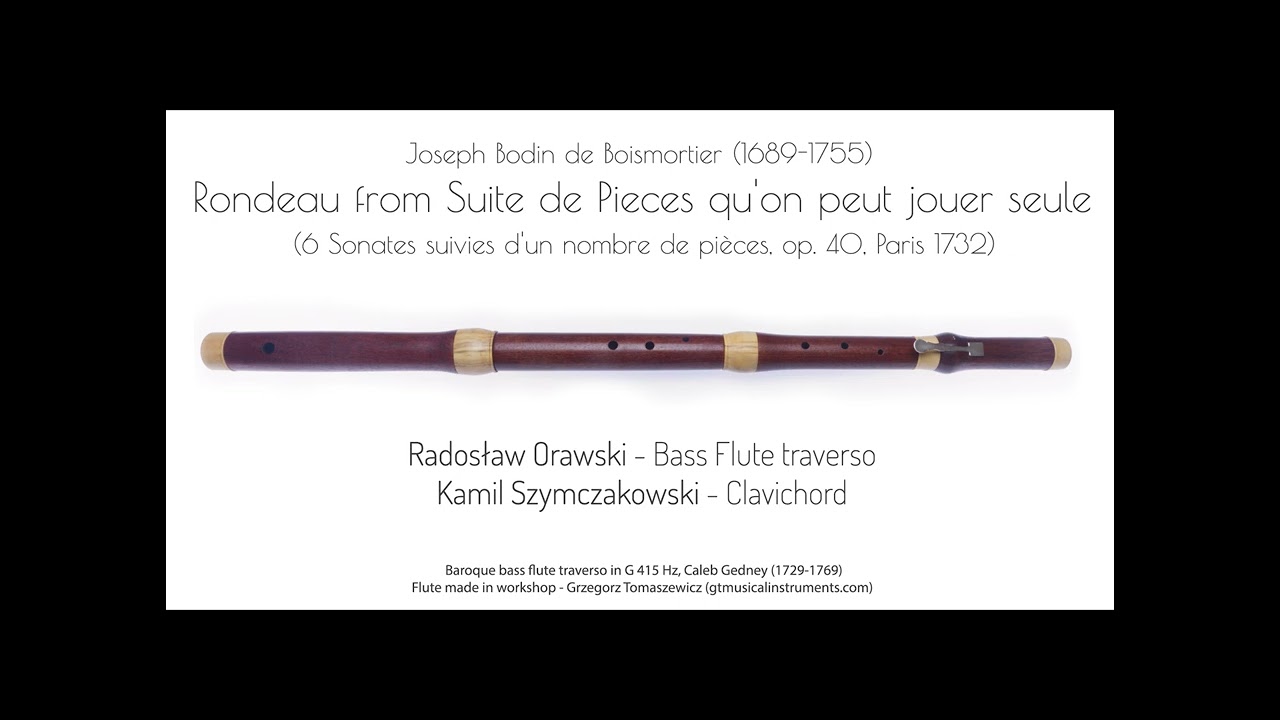 Baroque bass flute traverso in G- Rondeau