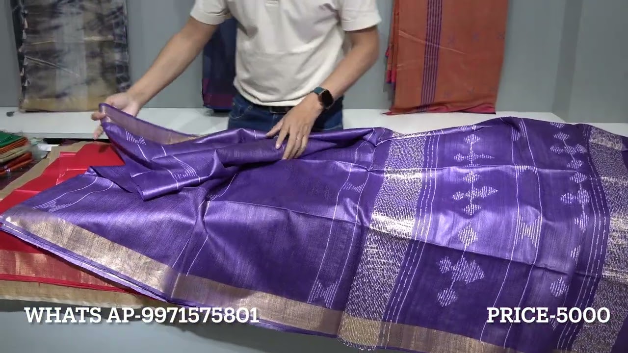 Latest Unique Designer Bhagalpuri Tussar Silk saree Price/Mohey Desi Tussar silk Sari collection