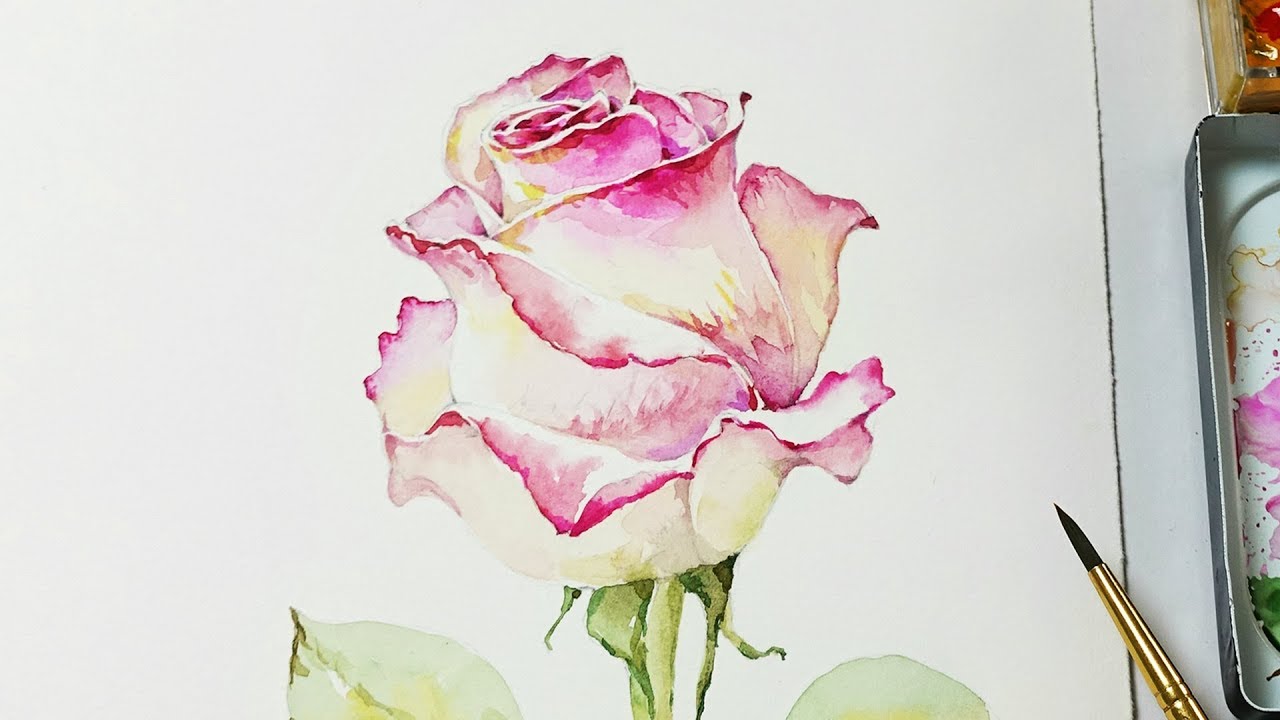 How to Paint a Rose with Watercolors | Heimtextil 2018 Frankfurt