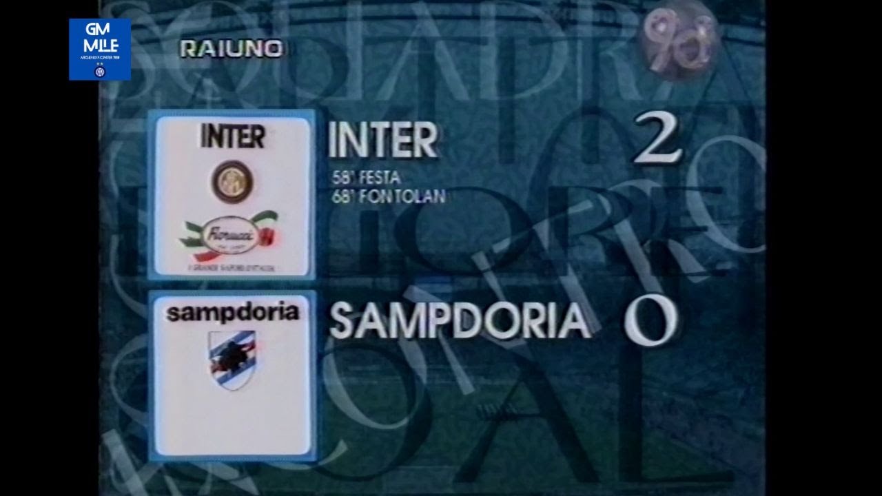 1994-95 (16^ - 15-01-1995) INTER-Sampdoria 2-0 [Festa,D.Fontolan] Servizio 90°Minuto Rai1
