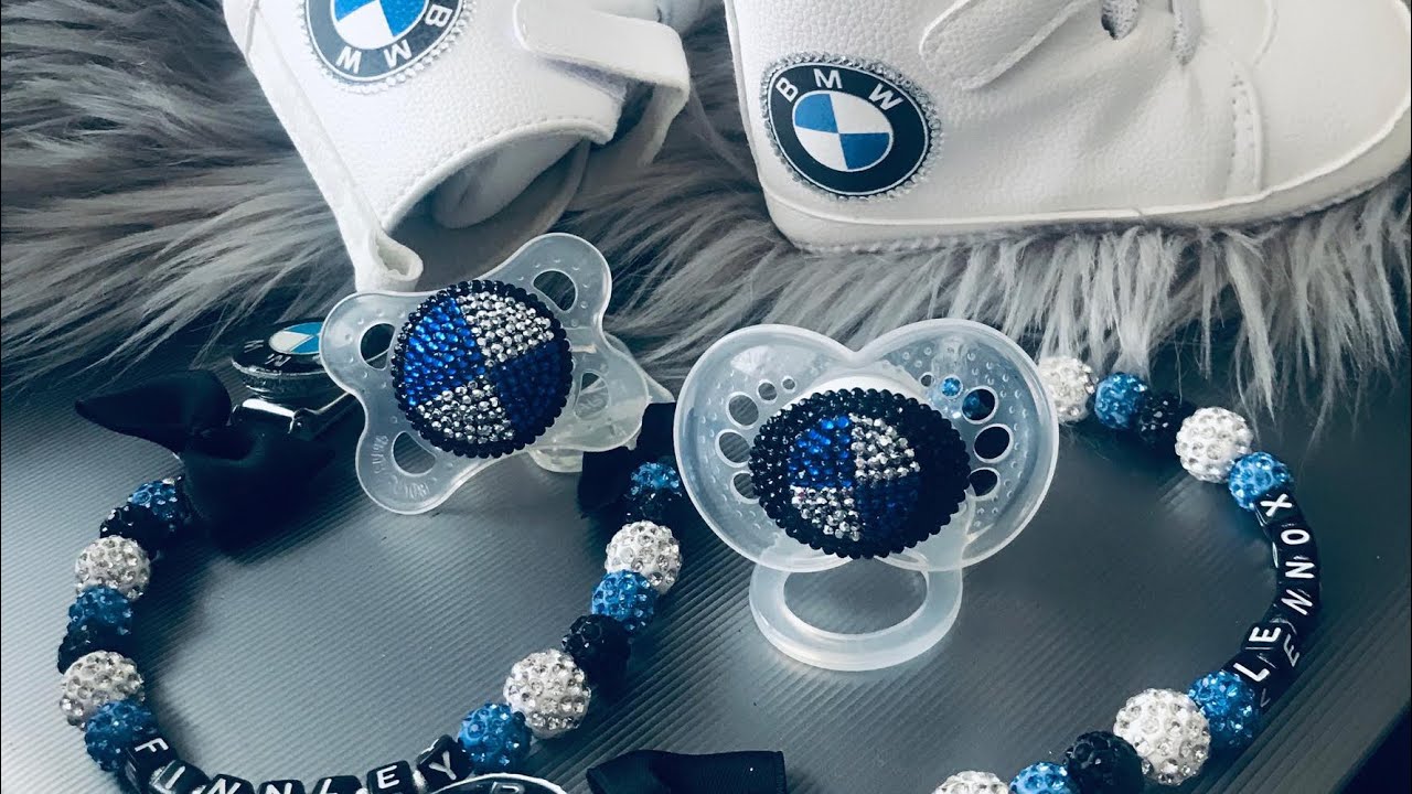Swarovski BMW pacifier / Swarovski BMW Schnuller / luxus / Do it Yourself