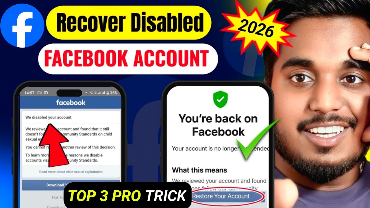 Facebook Disabled Account Recovery (2026) | How To Recover Disabled Facebook Account | Pro Tricks