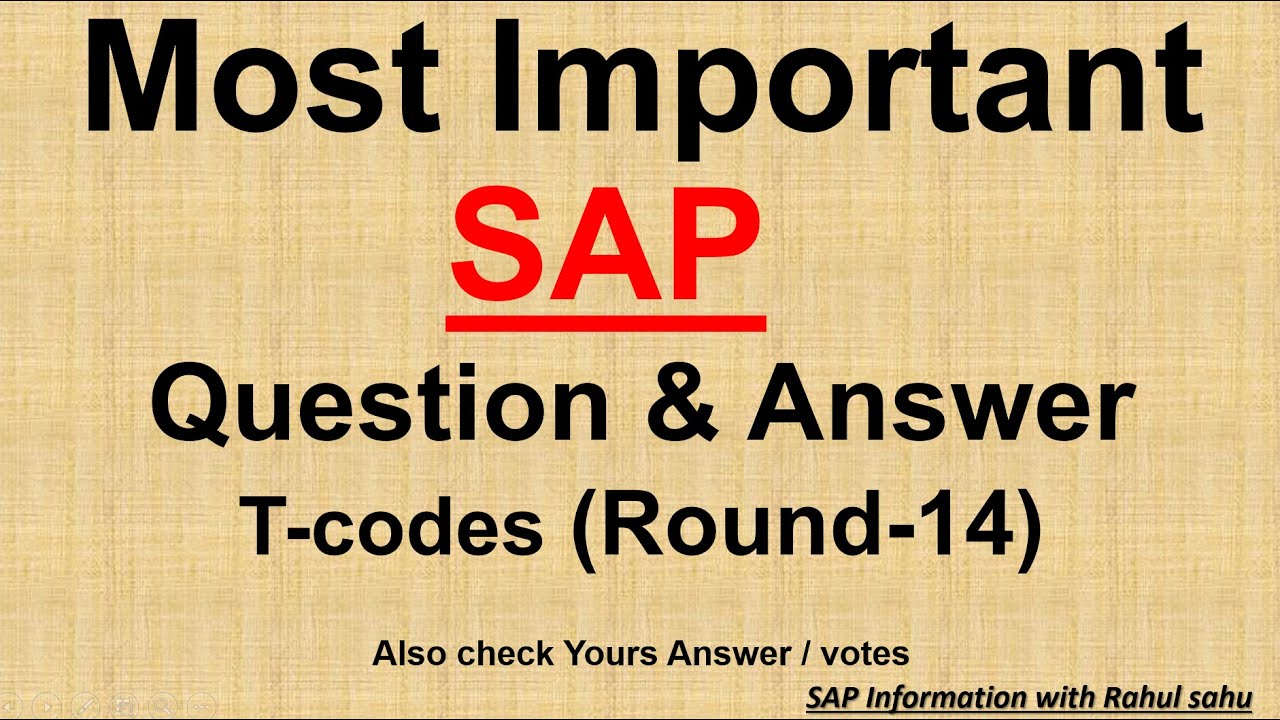SAP FI & MM Q&A Round 14 | GST, Chart of Accounts, Movement Types & T-Codes