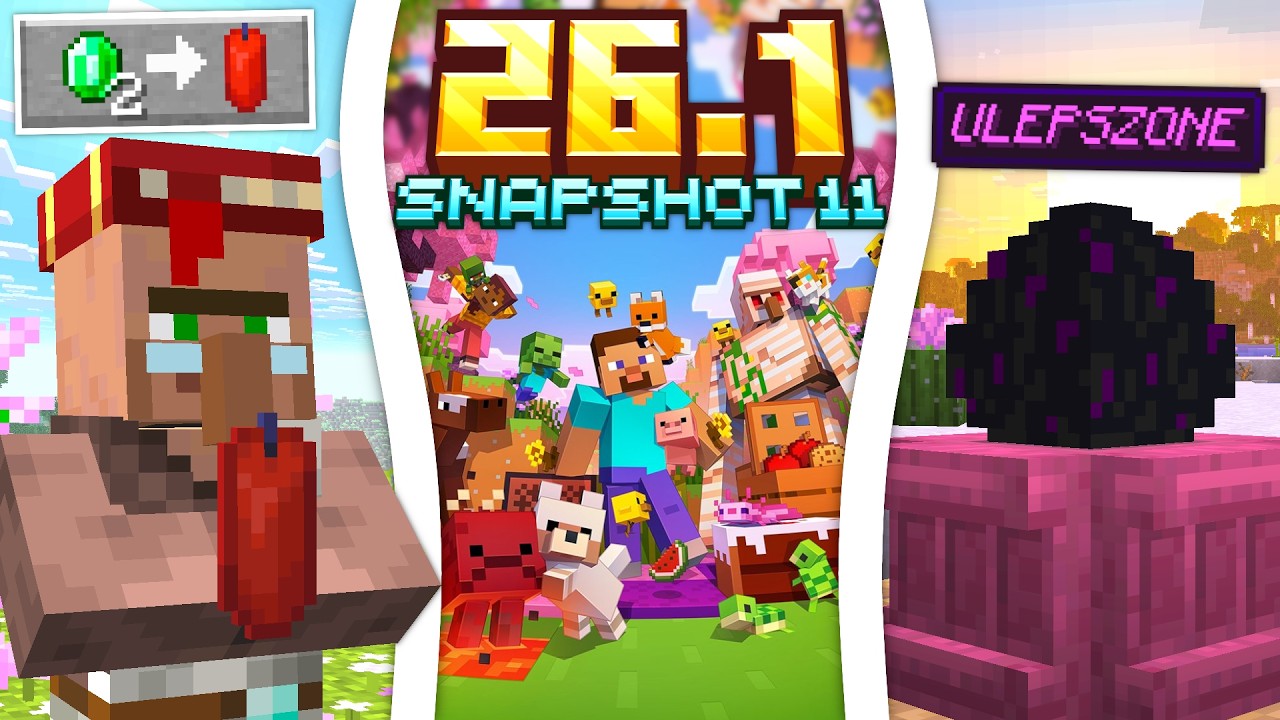 KONIEC NAME TAG&Oacute;W u BIBLIOTEKARZA! ULEPSZONE SMOCZE JAJO i NAZWA DROPU! Minecraft 26.1 Snapshot 11!