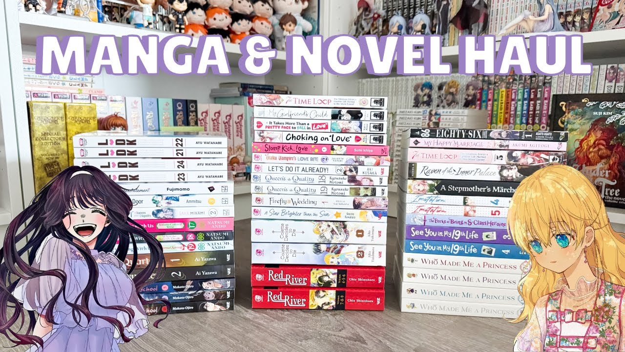 long time no manga & novel haul (50+ volumes)!!