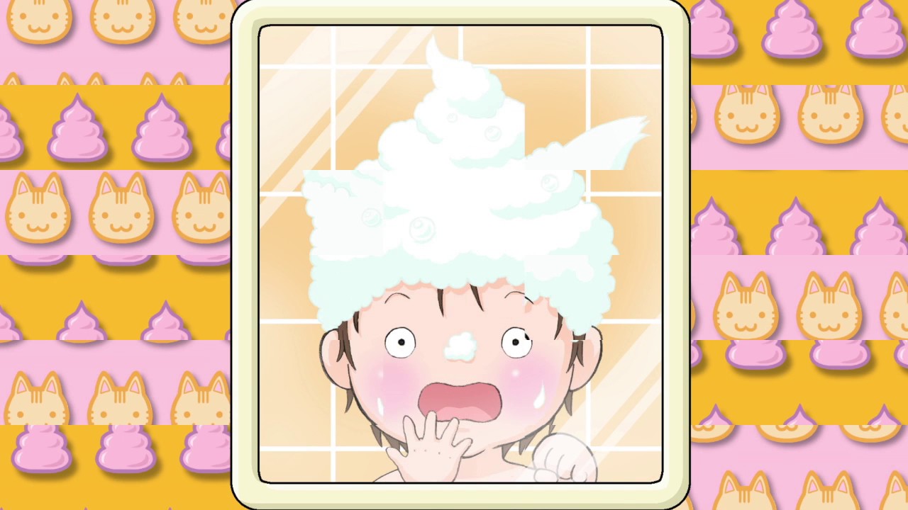 ぽぽちゃん おふろはいれるも〜ん！　Popochan washing her hair