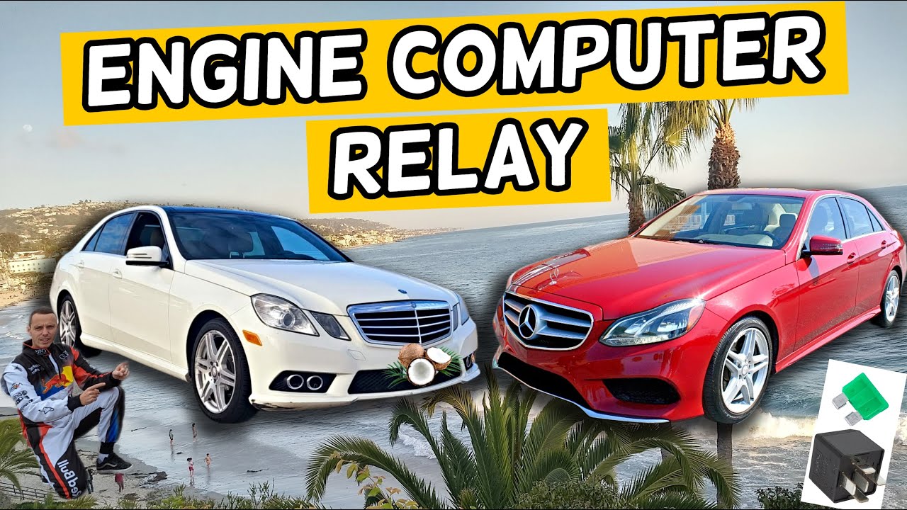 MERCEDES W212 E CLASS ENGINE COMPUTER RELAY LOCATION E350 E400 E250 E200 E220 E250 CDI BLUETEC