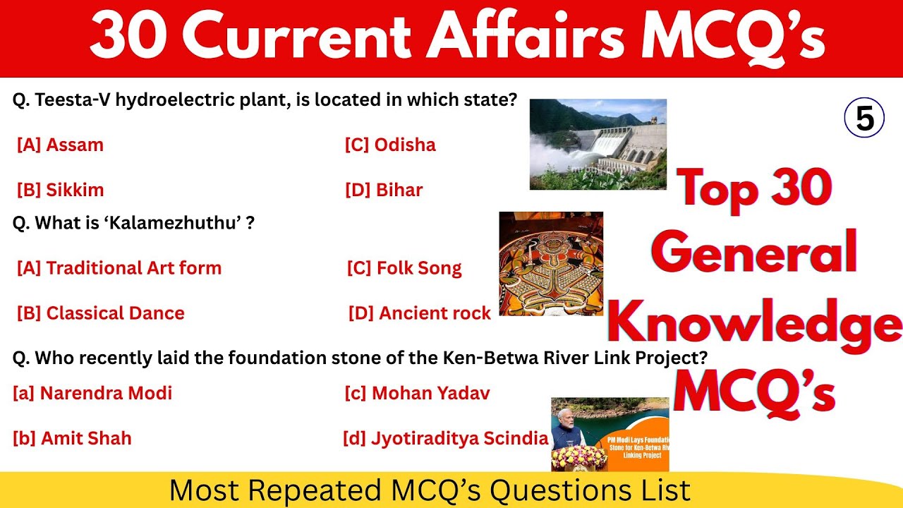top 30 important current affairs mcq 2025 | current mcq 2025 | last 6 months current affairs 2025