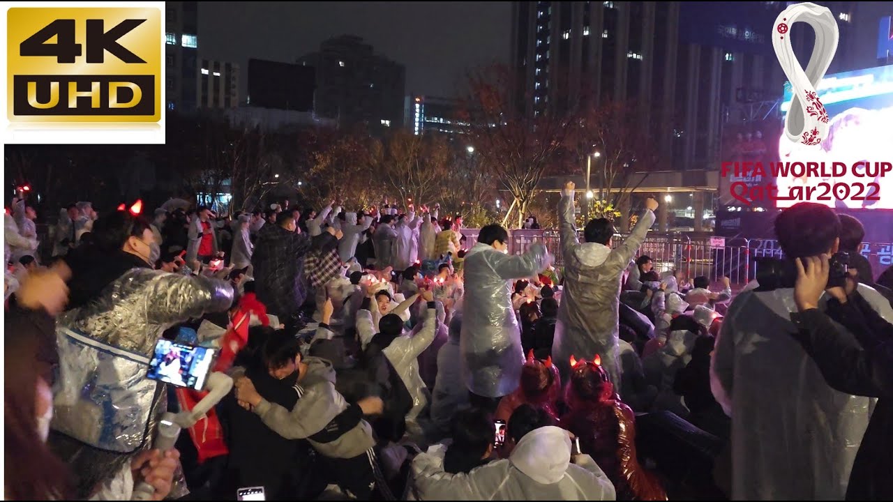 [4K]카타르 월드컵 가나전 광화문 응원 둘러보기(Qatar World Cup Group H Ghana vs Korea, tour around Gwanghwamun Square)