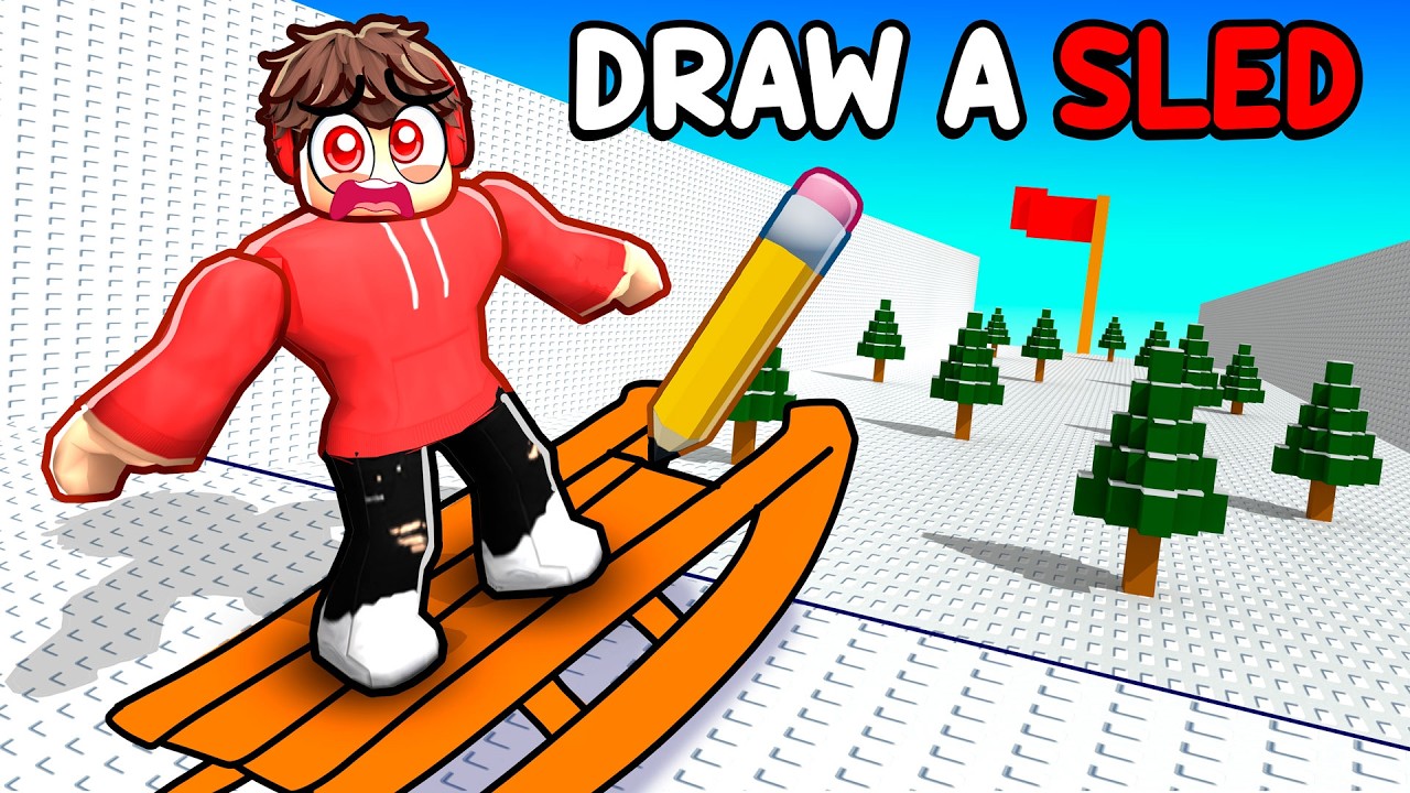 I DREW A SLED in ROBLOX!
