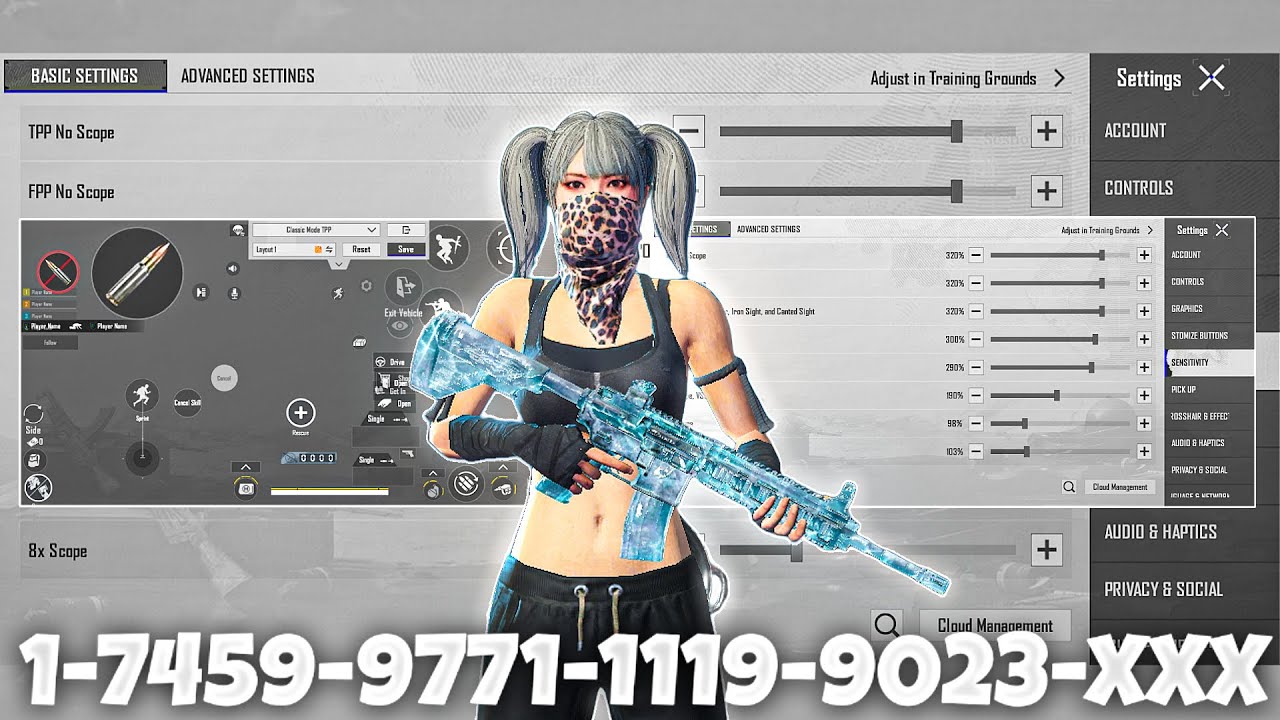 NEW UPDATE 4.4🔥BEST SENSITIVITY CODE + CONTROL SETTINGS BGMI/PUBG MOBILE