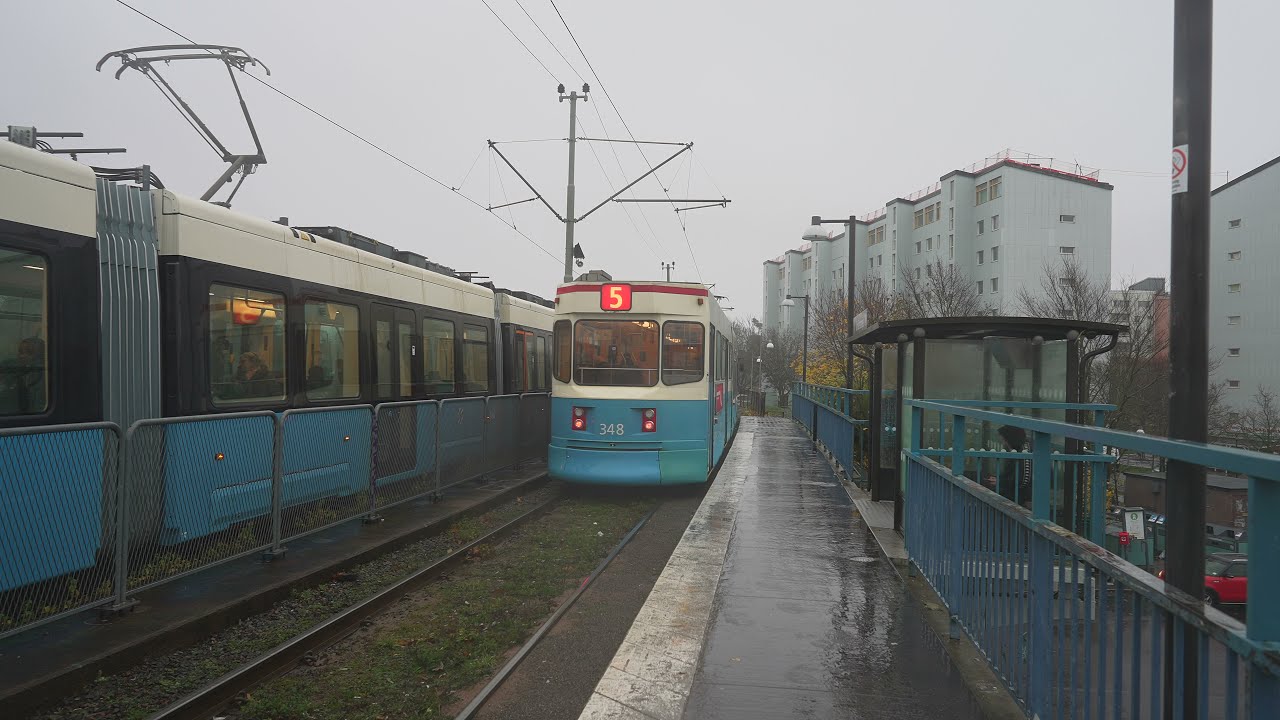 Sweden, Gothemburg, tram ride from Varmfrontsgatan to Vårväderstorget