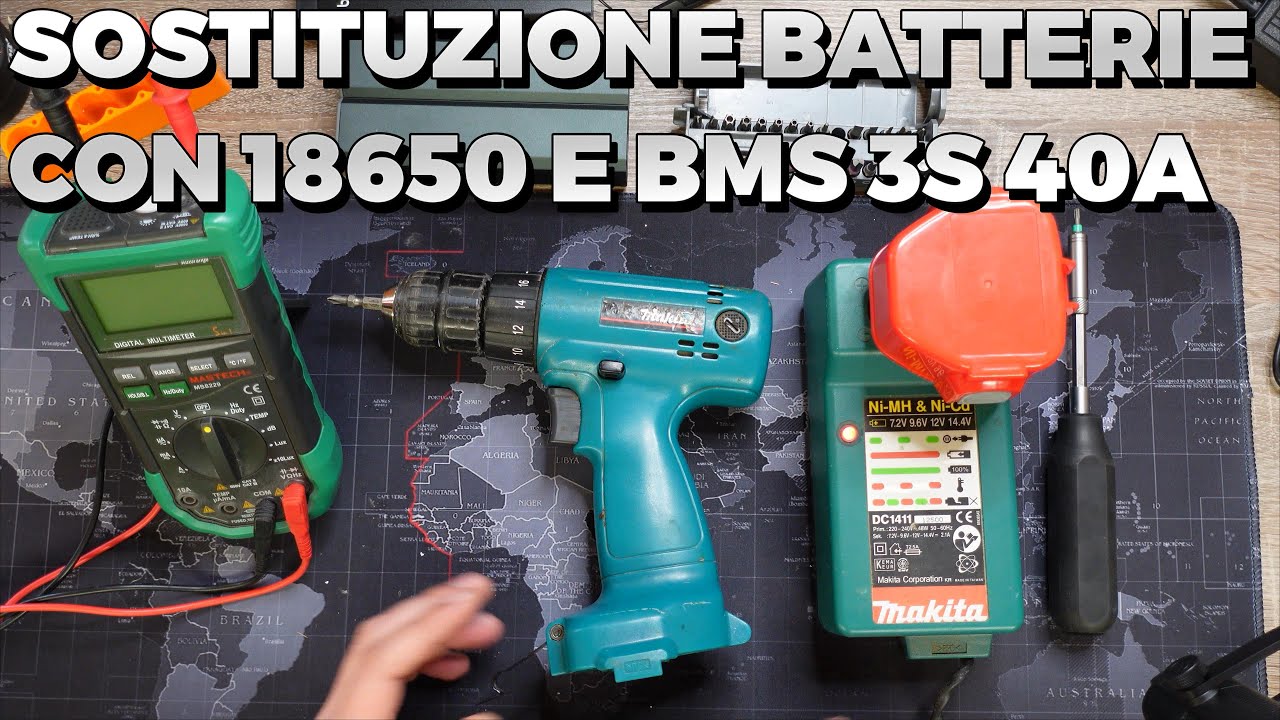 Sostituisci le batterie del tuo trapano con celle 18650 e BMS - Ecco come farlo!