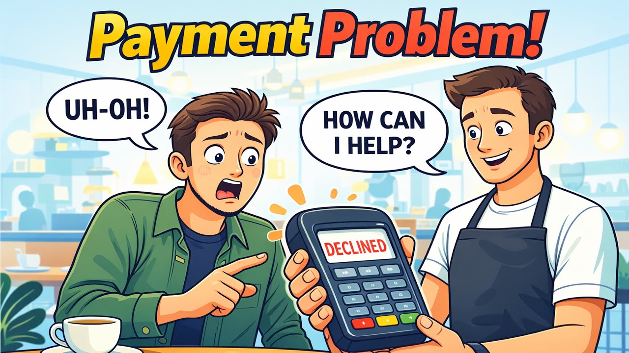 English Conversation at a Café | Paying the Bill | Real-Life Dialogue Practice