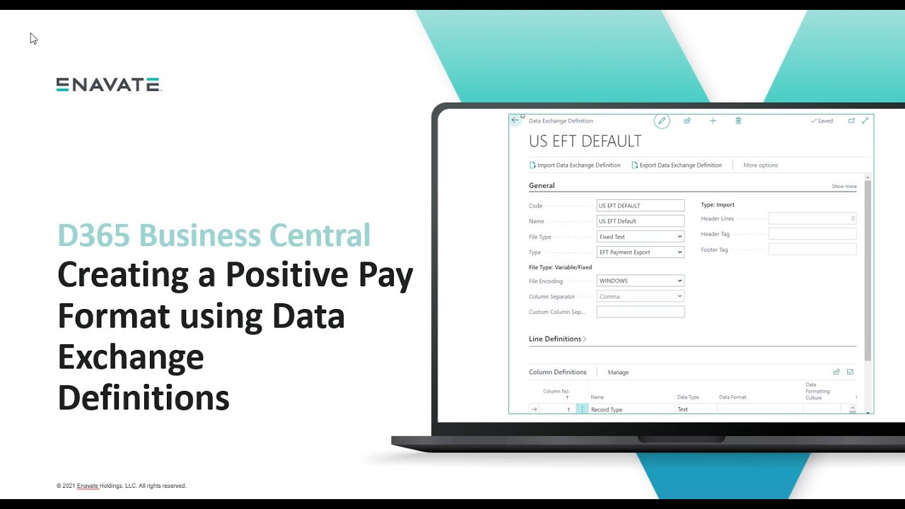 Dynamics BC   Setup Positive Pay