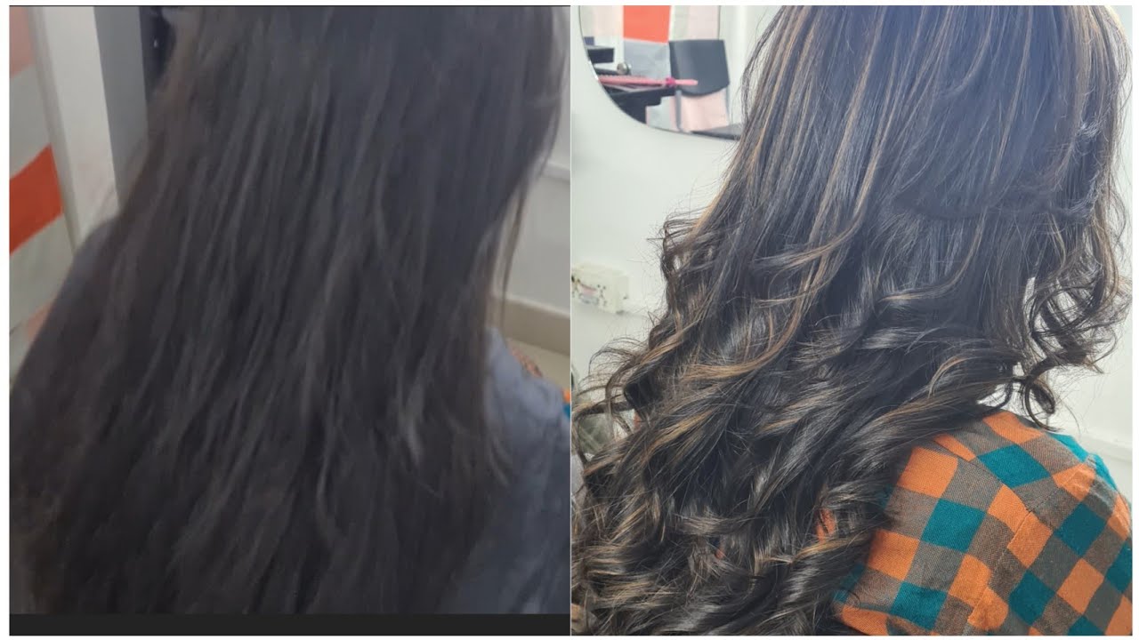 low lights | black hair| wheatish skin