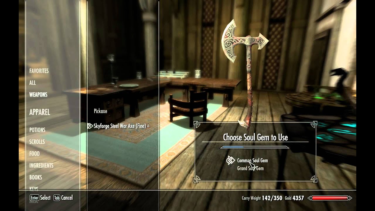 Skyrim: How to recharge magic weapons