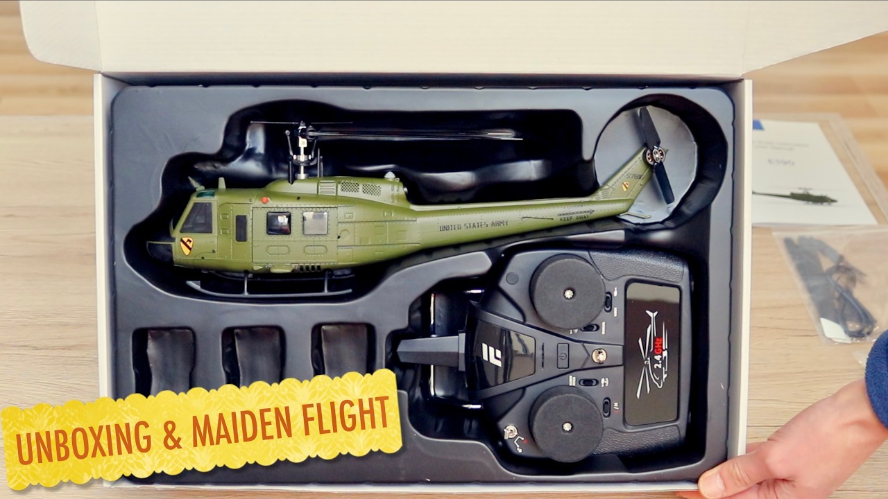 Micro Scale UH-1D Huey 🫡 Unboxing & Maiden Flight