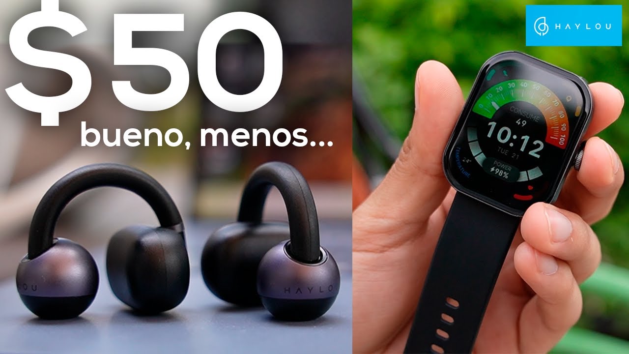 Audífonos y Smartwatch por menos de $50 | Haylou AirFree + Haylou Watch S6