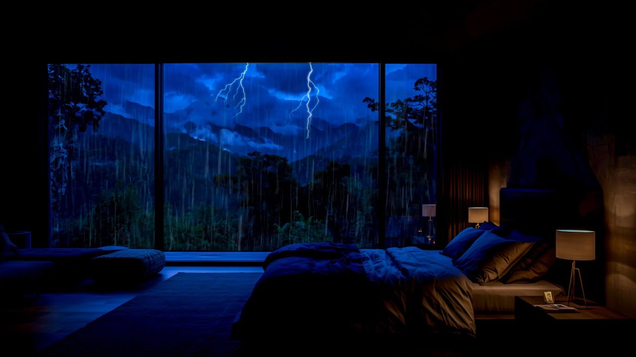 Fall Asleep Fast 🌧️ Soothing Rain & Thunder Sounds for Deep Sleep | Relaxing Rain ASMR