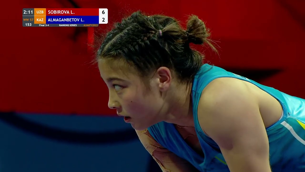 BRONZE WW - 57 kg: L. SOBIROVA (UZB) v. L. ALMAGANBETOV (KAZ)