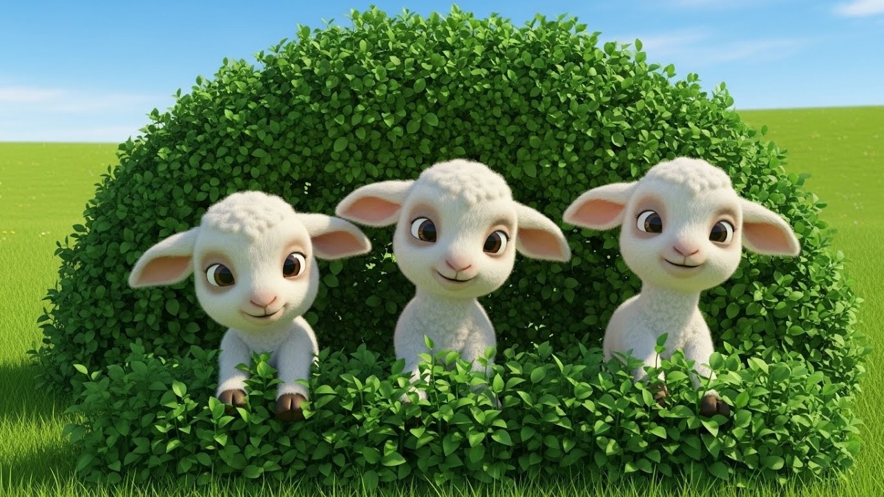 Три ягнёнка играют в прятки и прыгают 🐑🙈😄 | Мультфильм для детей и весёлые приключения