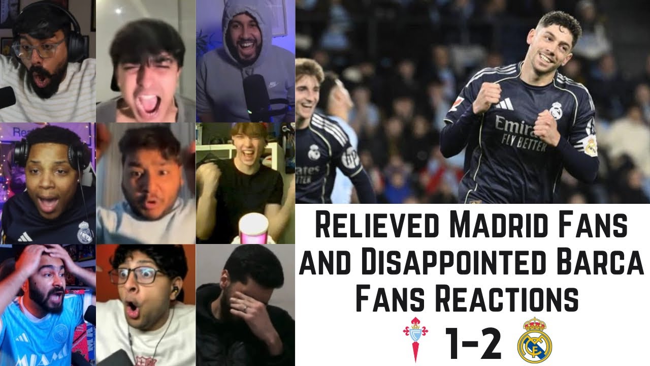 Relieved Madrid Fans and Disappointed Barca Fans Reactions to CELTA VIGO 1-2 REAL MADRID | La Liga