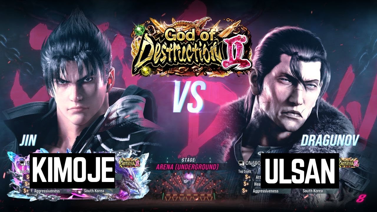 Tekken-8 ULSAN (Dragunov) vs Kimoje (Jin) ranked matches