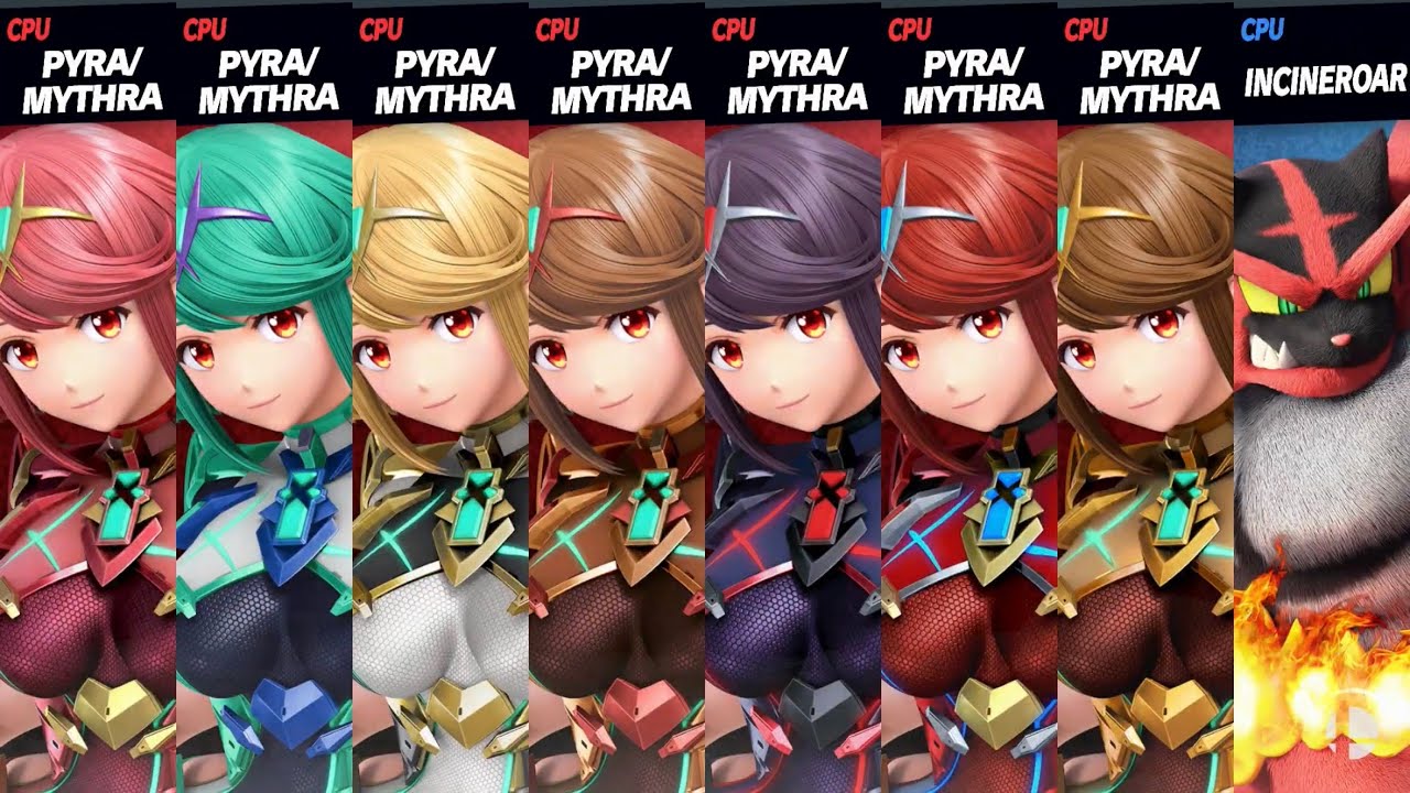 Super Smash Bros. Ultimate - Pyra/Mythra Army vs Incineroar