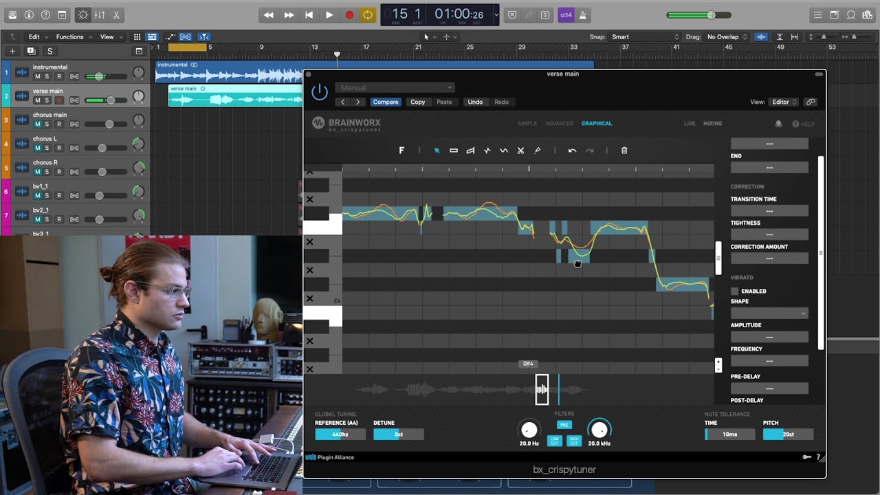 Brainworx bx_crispytuner - Graphical Mode | Plugin Alliance
