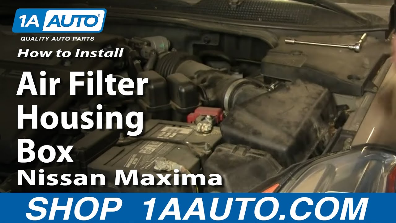 How To Replace Air Filter Housing Box 04-06 Nissan Maxima