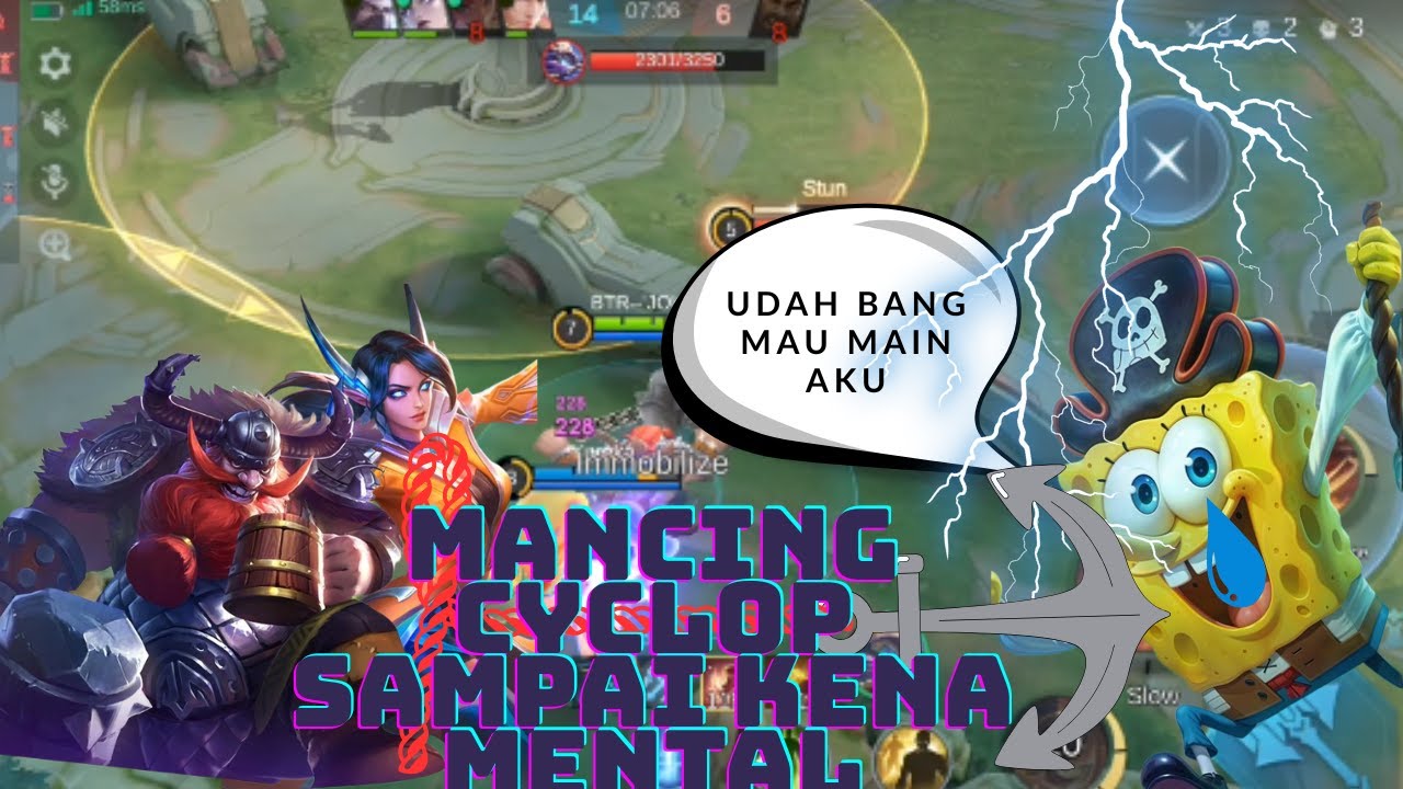 Mancing cyclop sampai nangis 🤣🤣🔥🔥#mobilelegends #mememlbb #francohook 