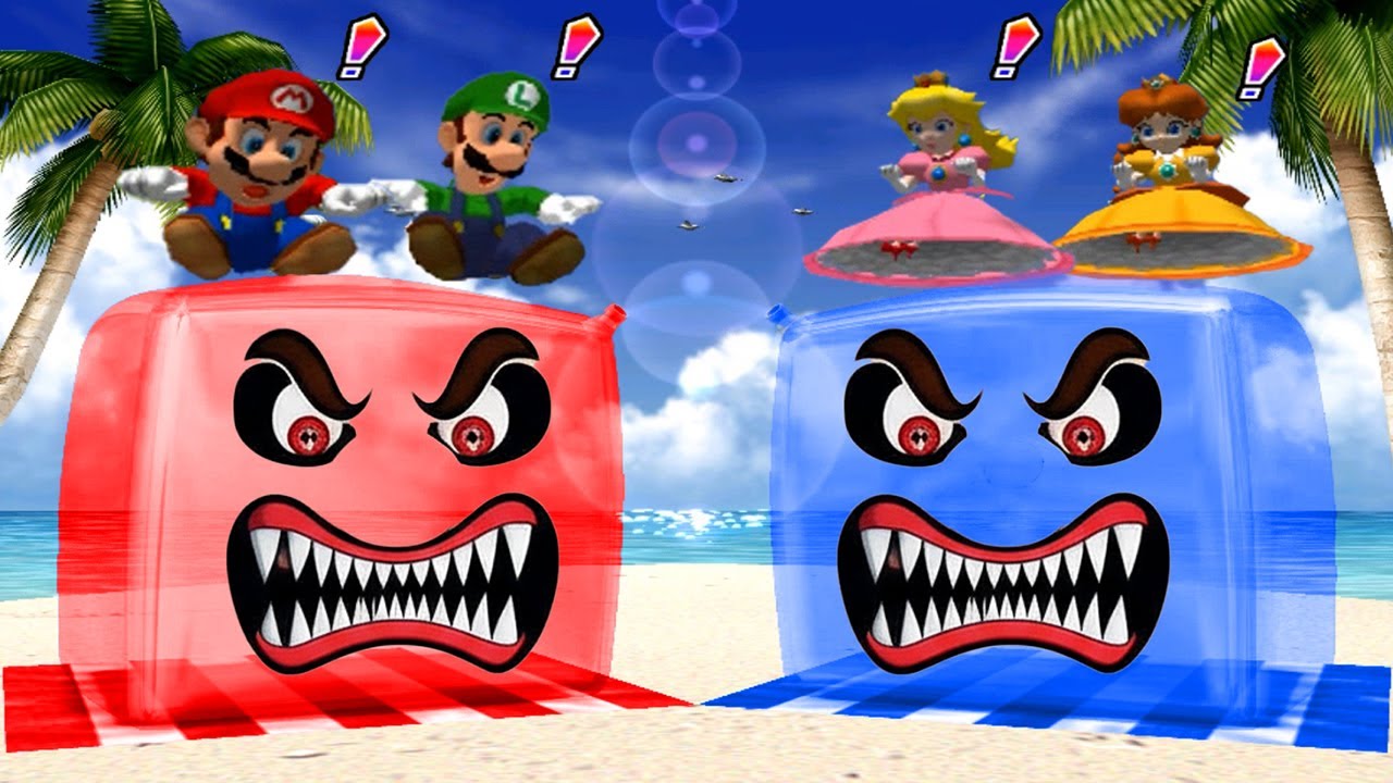 Mario Party 4 Minigames - Mario Vs Luigi Vs Peach Vs Daisy (Master Difficulty)