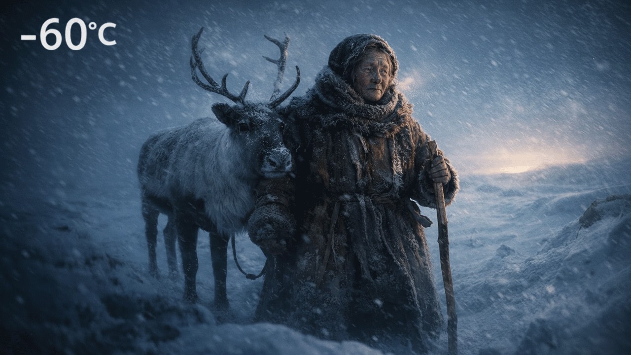 82-Year-Old Widow Guards Her Last Reindeer | Surviving the Endless Arctic Winter