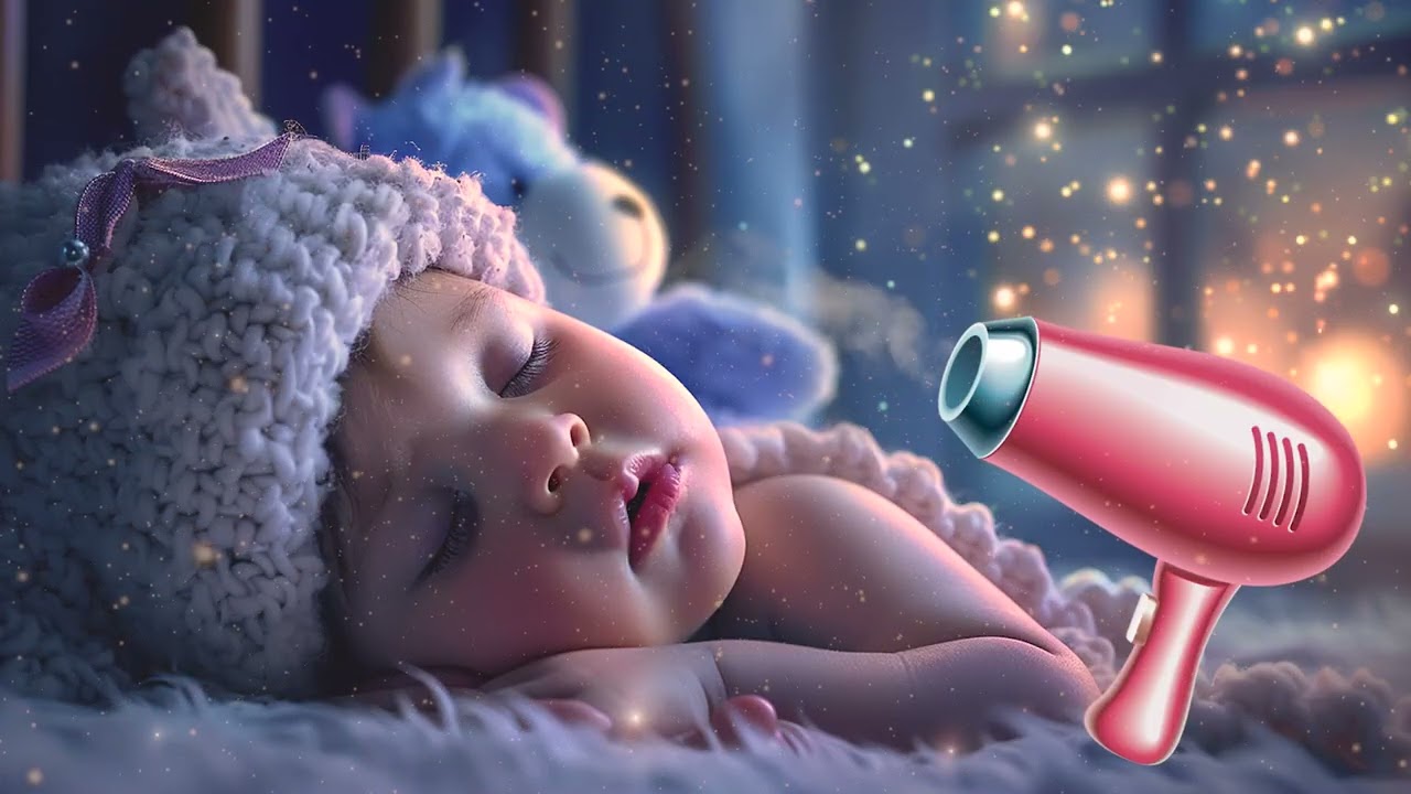 180 min - Sonido de secador de pelo para bebé (🗽 Versión en español) para dormir al bebé