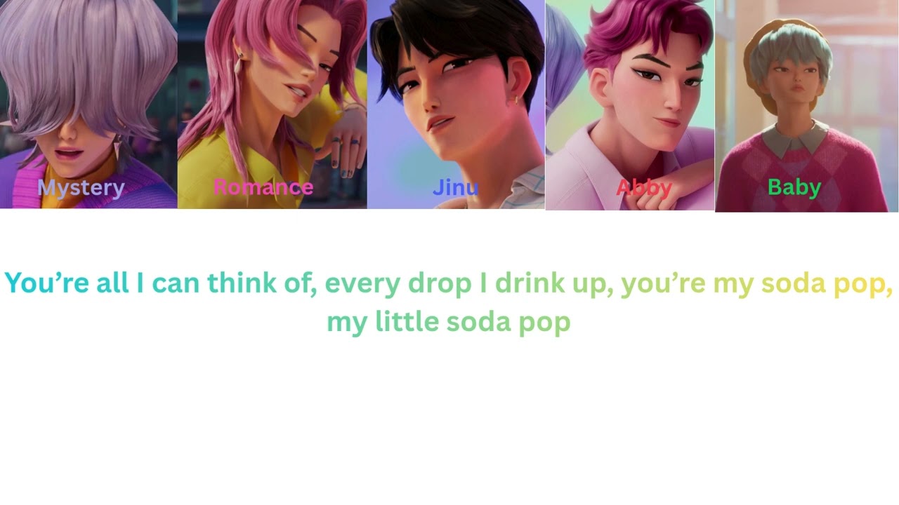 Soda Pop Song with Color Coded Lyrics from KPop Demon Hunters