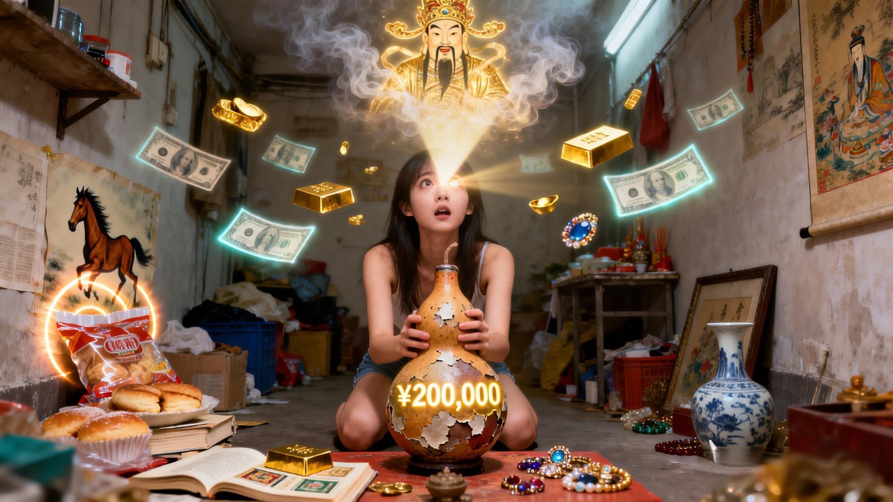 底層女孩李詩涵走投無路竟盼來財神顯靈，獲贈能看穿萬物價值的「財神眼」！締造暴富神話的古董新貴，全程高能撿漏、爽感爆棚，看李詩涵如何憑財神眼登頂人生巔峰！#drama #anime #movie