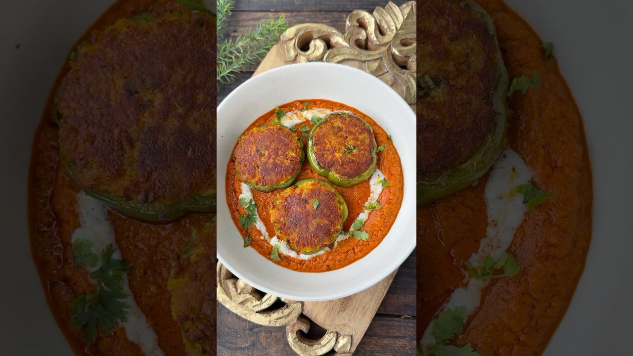 Stuffed Capsicum Gravy | #recipe #shorts