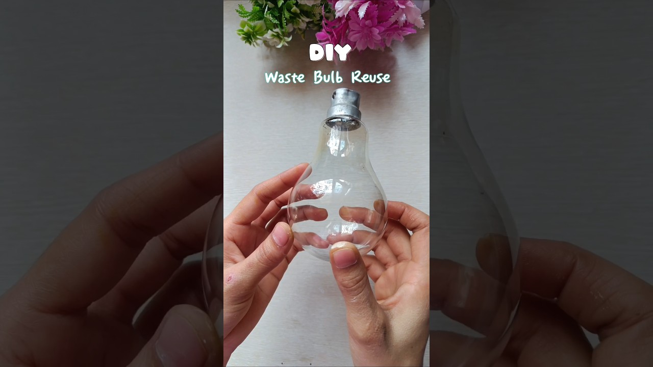 Waste Bulb Reuse craft ideas😱#diy #reuse #youtubeshorts #shorts #craftideas #craft