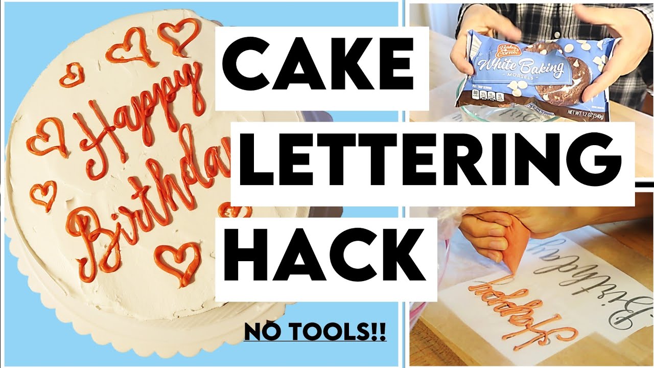ЛАЙФХАК ДЛЯ УКРАШЕНИЯ ТОРТА - ЛАЙФХАК ДЛЯ НАДПИСЕЙ (Без инструментов!!) 🍰😍