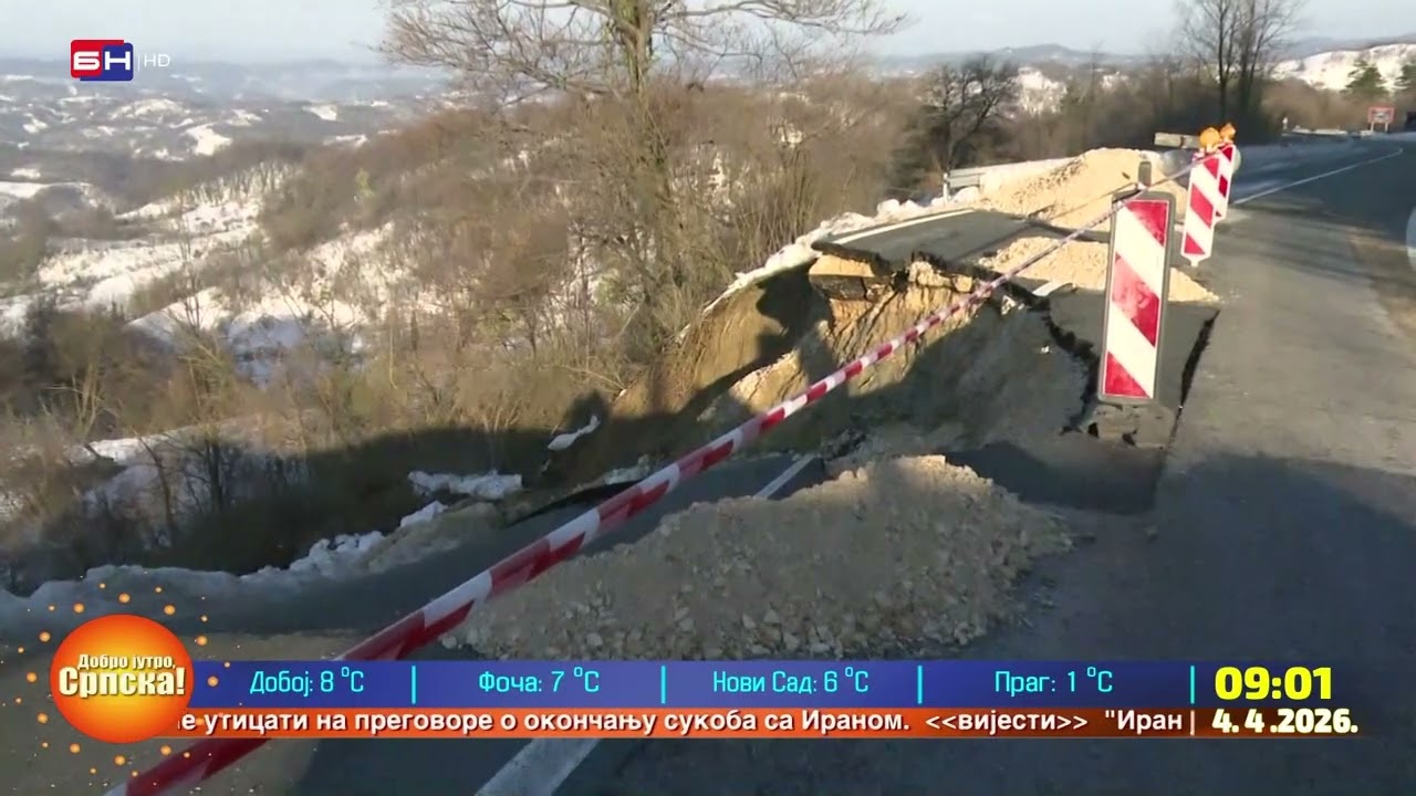 Zbog odrona je i dalje obustavljen saobraćaj na putu Bijeljina-Tuzla