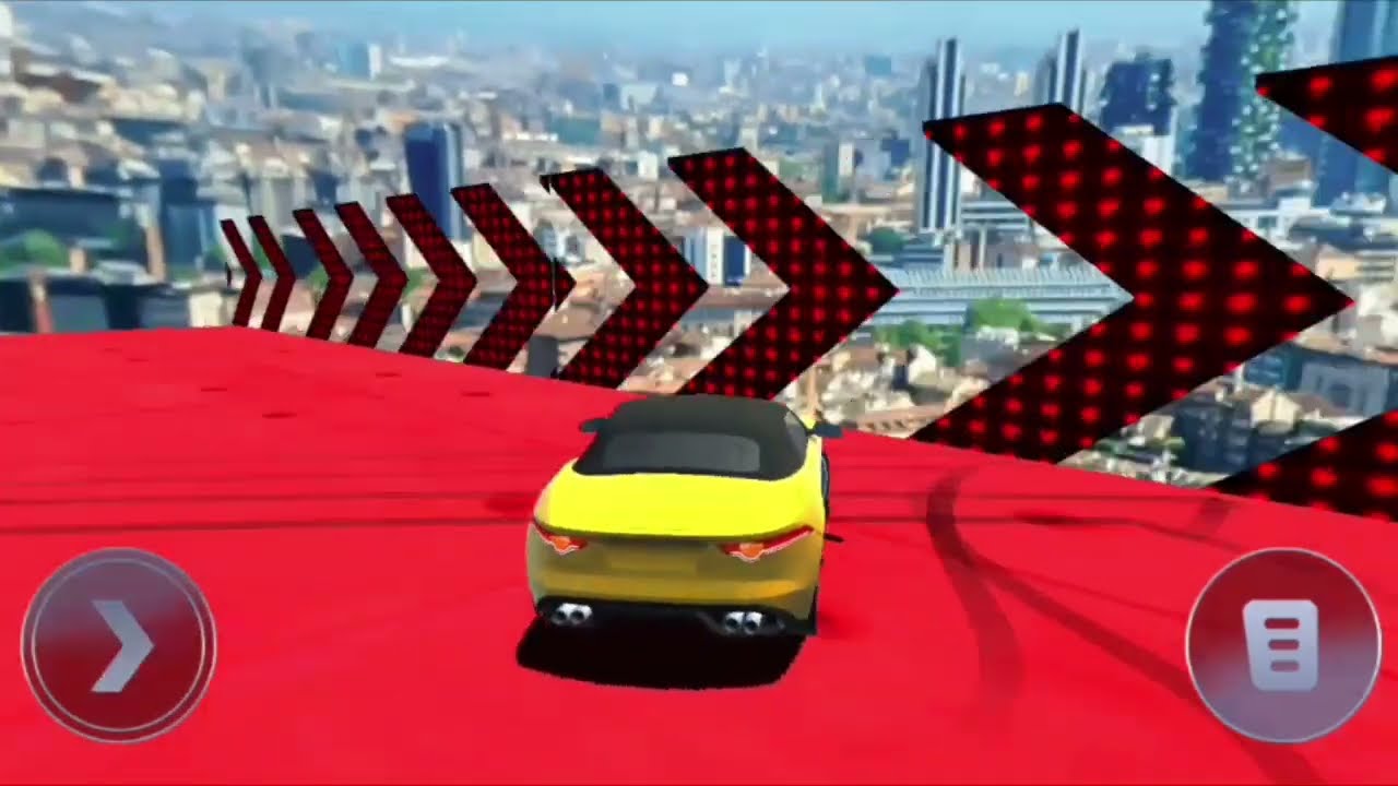 D m kids Cartoon $ gt car stun game $ impossible car stunt $ and car racing gameplay