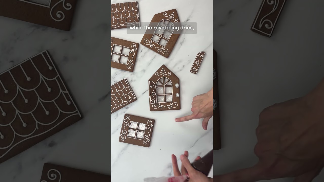 3D Gingerbread Window Shutters | Easy #gingerbreadhouse decorating hack