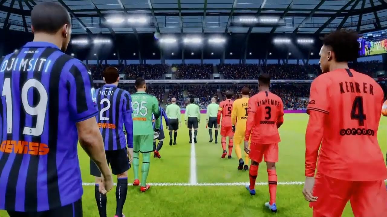 PES 2020 PSG vs Atalanta superstar difficulty CPU vs CPU who will win?