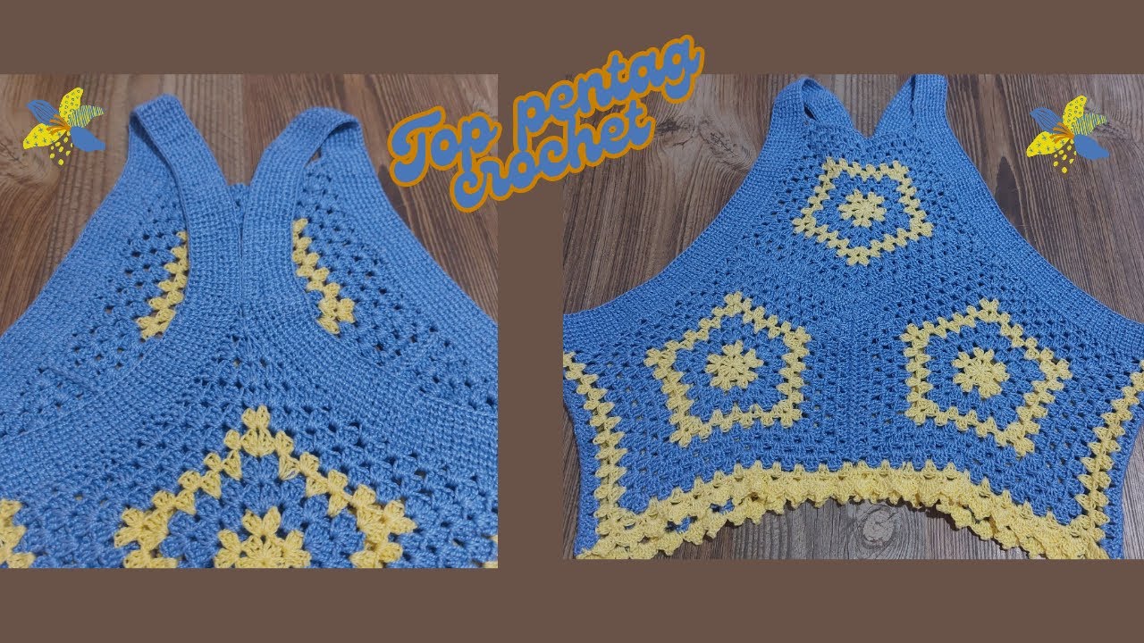 Cómo hacer un top pentágono a crochet #tutorialcrochet #crochetparaprincipiantes #topcrochet