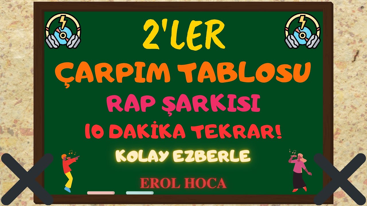 Çarpım Tablosu Kolay Ezberleme Rap Şarkısı 2'ler | İkiler Çarpım Tablosu Şarkılı Kolay Öğrenme