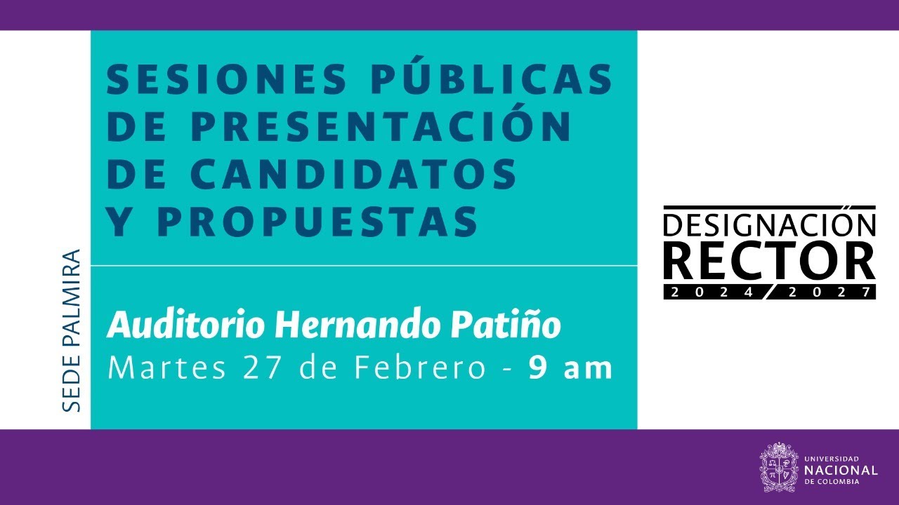 Sesiones Públicas de Presentación de Candidatos y Propuestas