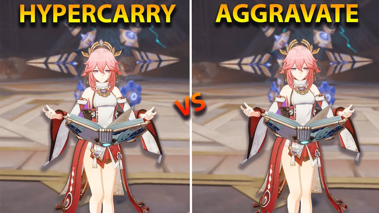 Yae Miko C0 Hypercarry vs Aggravate Showcase | Genshin Impact 3.7