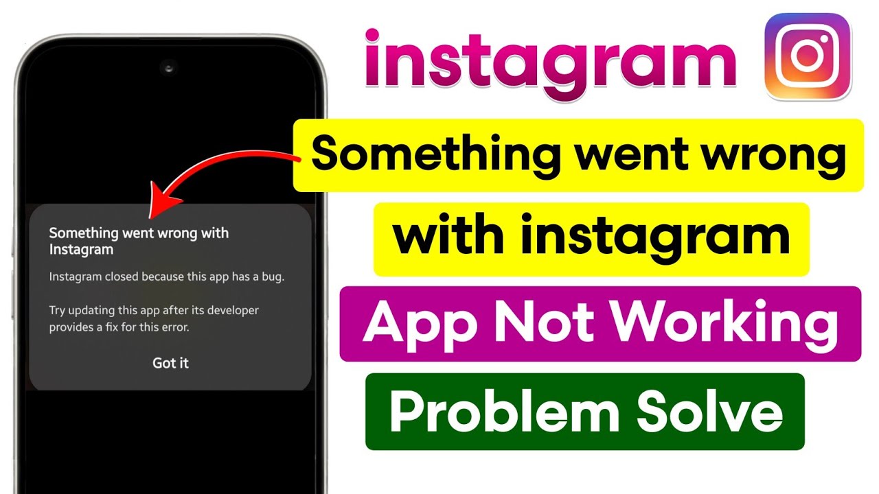 Fix: Something went wrong with Instagram Problem 2026 | Instagram closed because this app has a bug